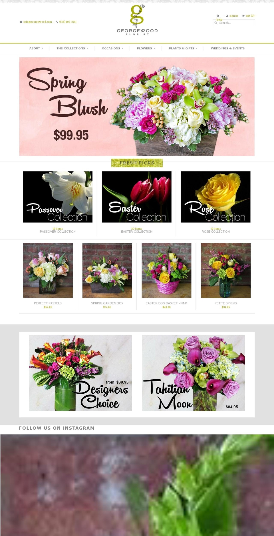 Katie's Theme (11\/2014) Based on London Responsive Shopify theme site example georgewoodflorist.com