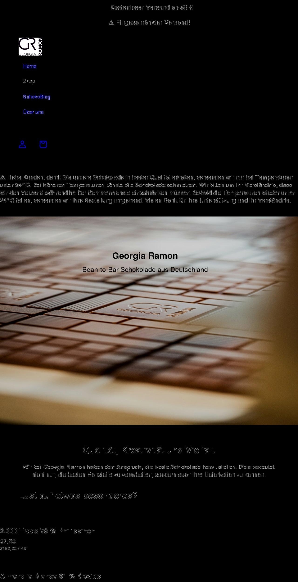 georgia-ramon.com shopify website screenshot