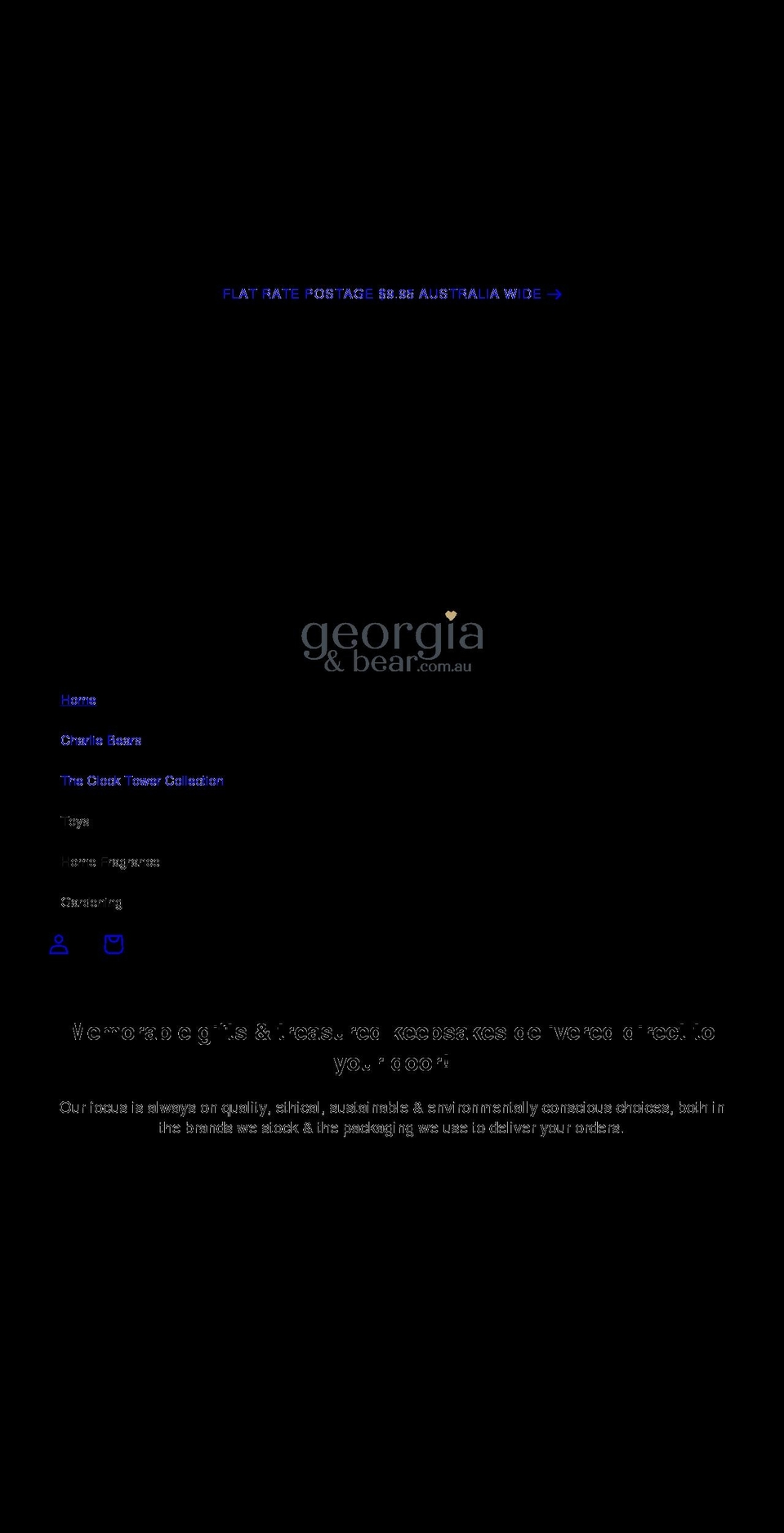 georgiaandbear.com.au shopify website screenshot