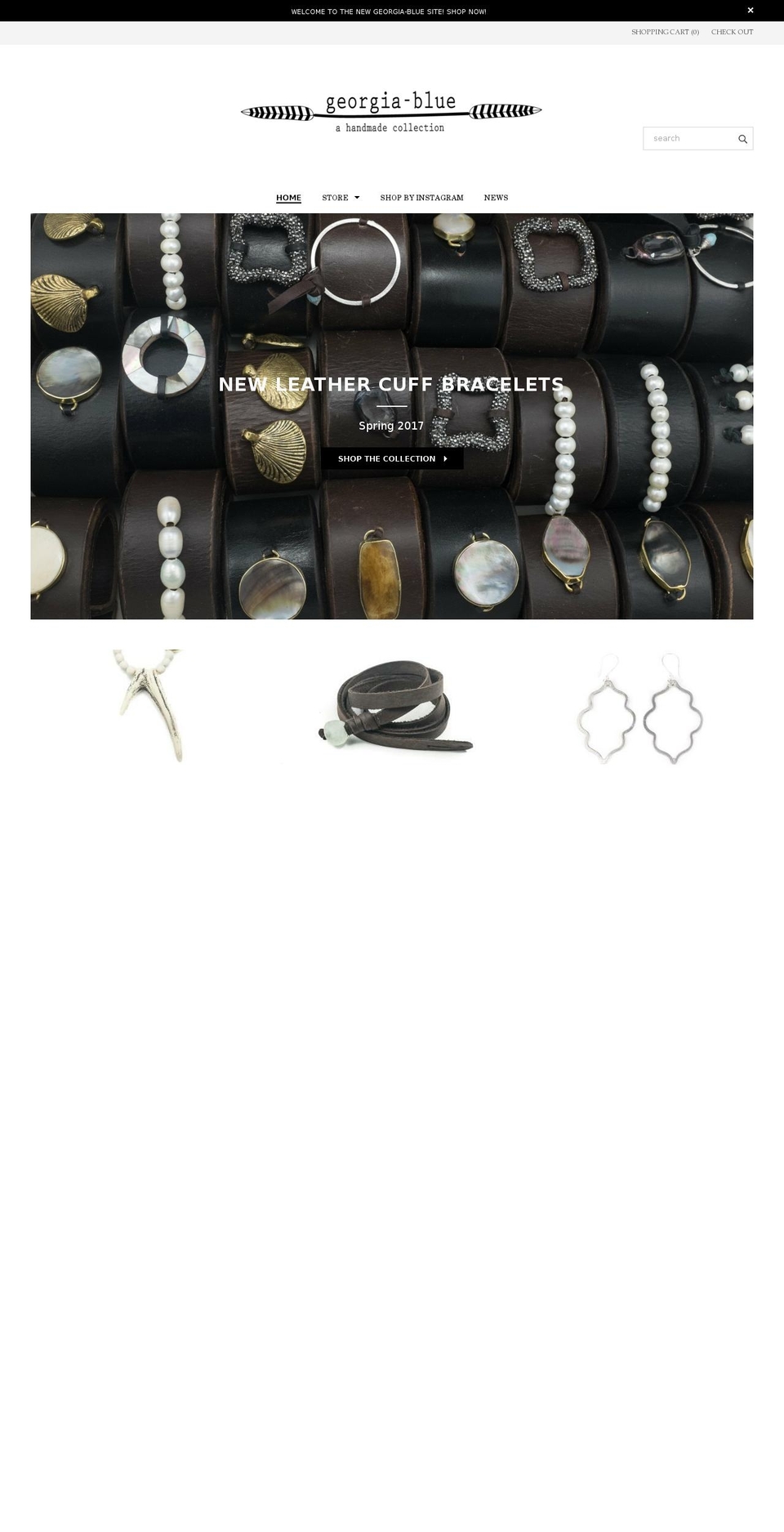 georgiabluehandmade.com — Shopify storefront screenshot