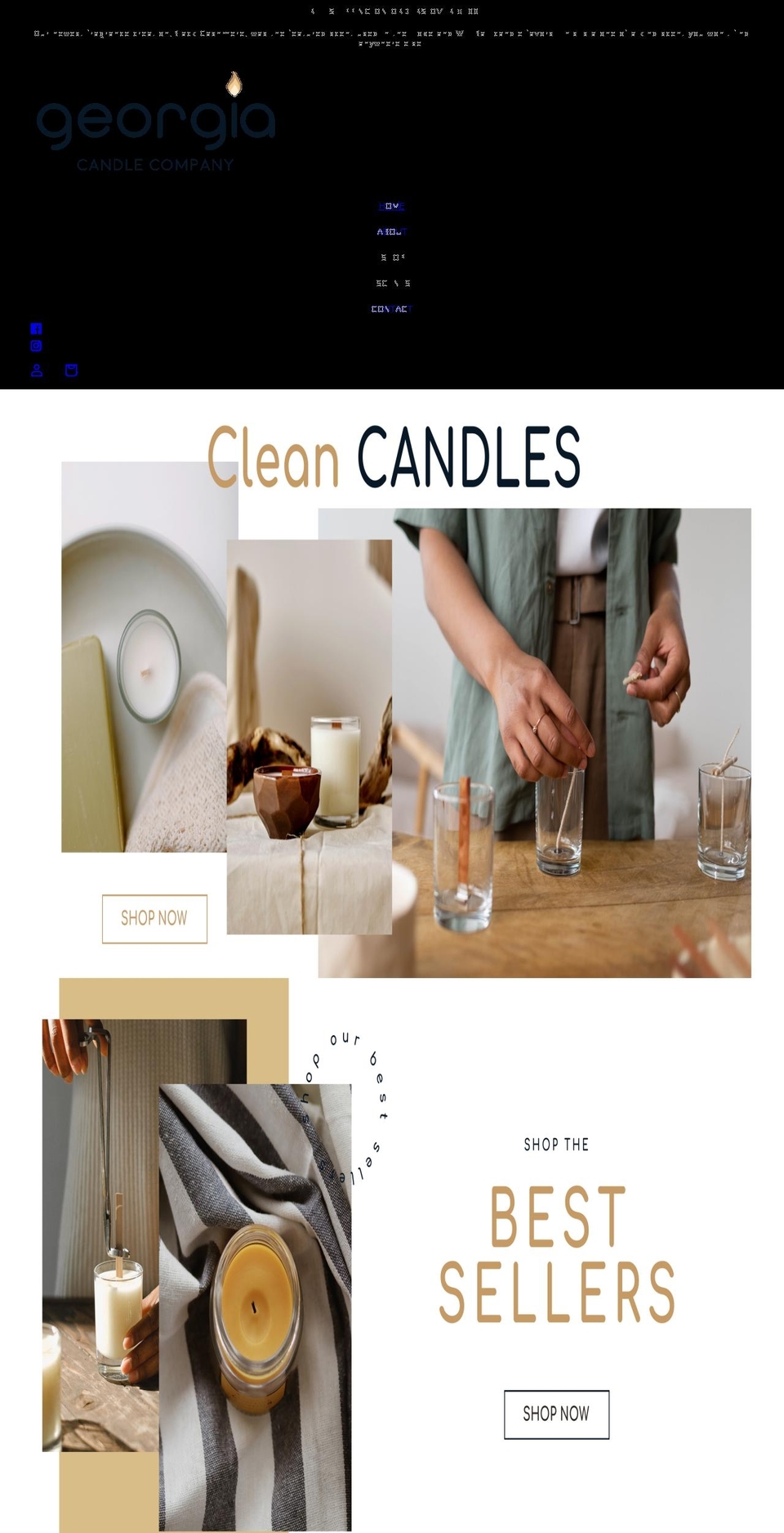 Manhattantheme Shopify theme site example georgiacandlecompany.com