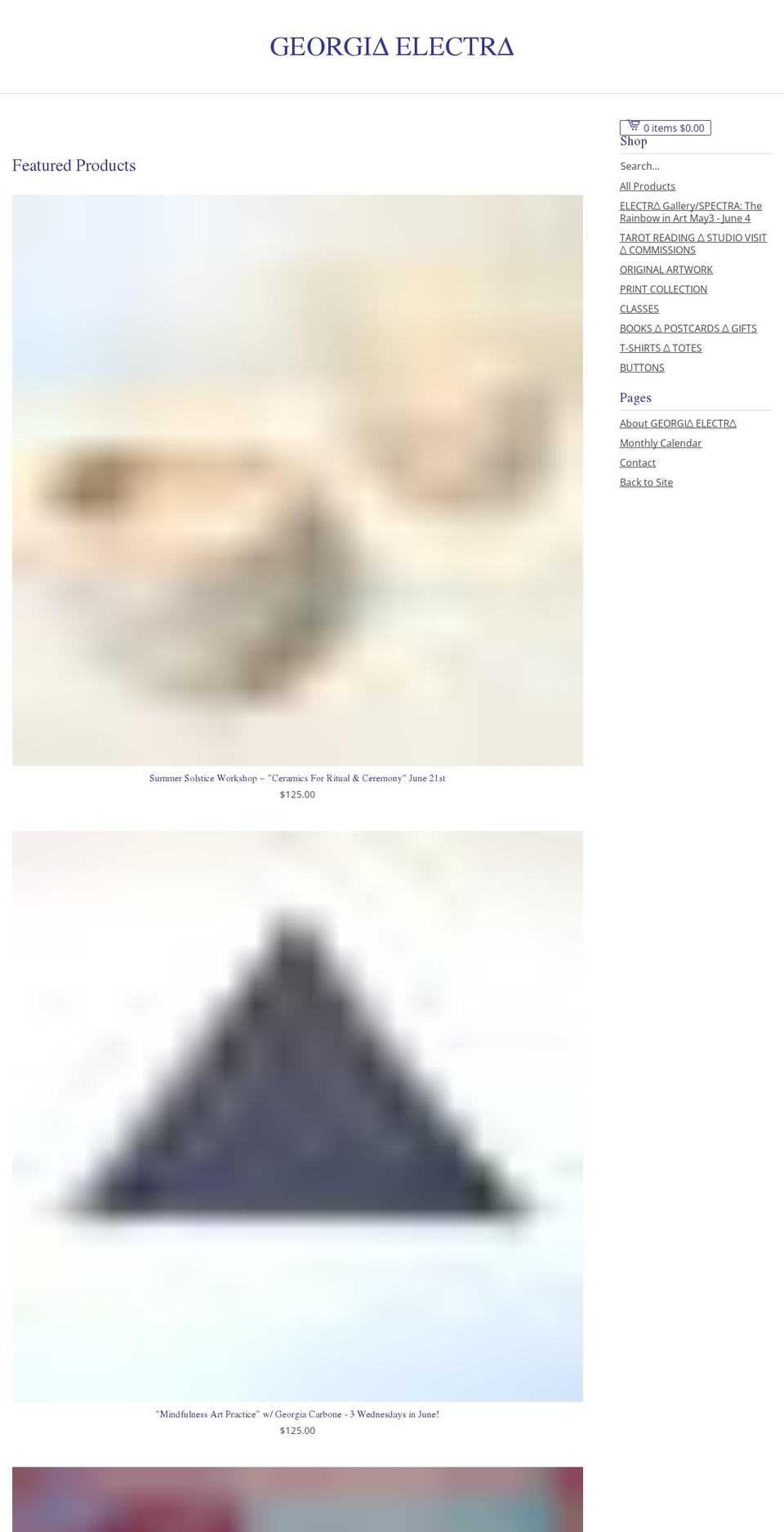 georgiaelectra.com — Shopify storefront screenshot
