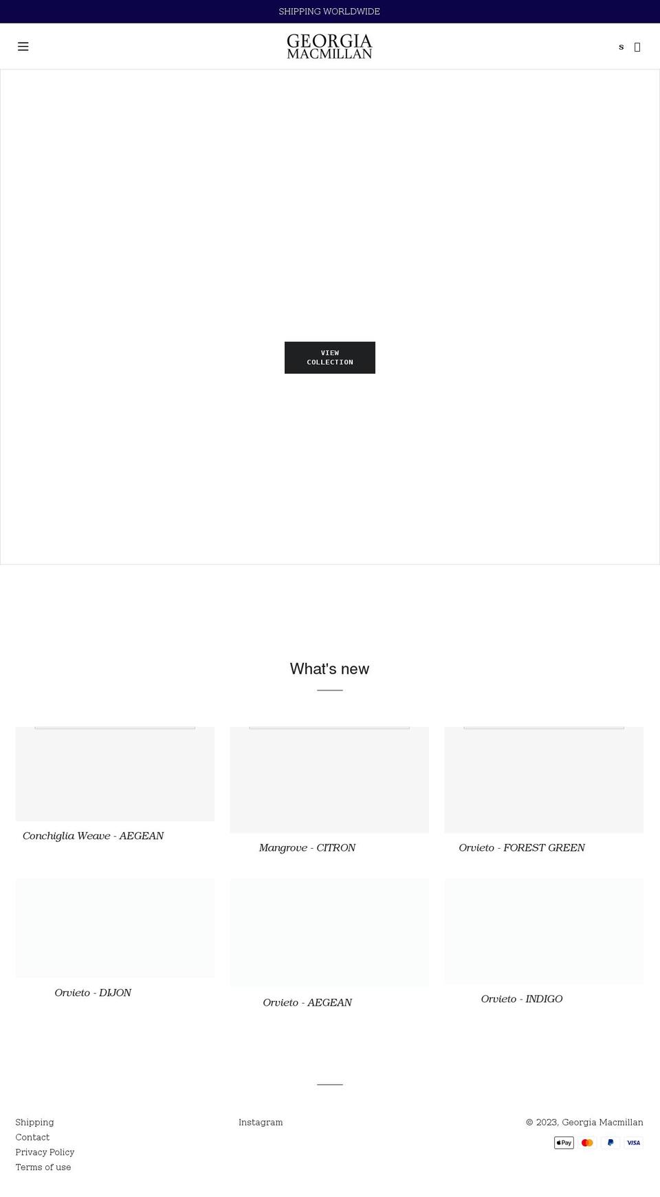 georgiamacmillan.com shopify website screenshot