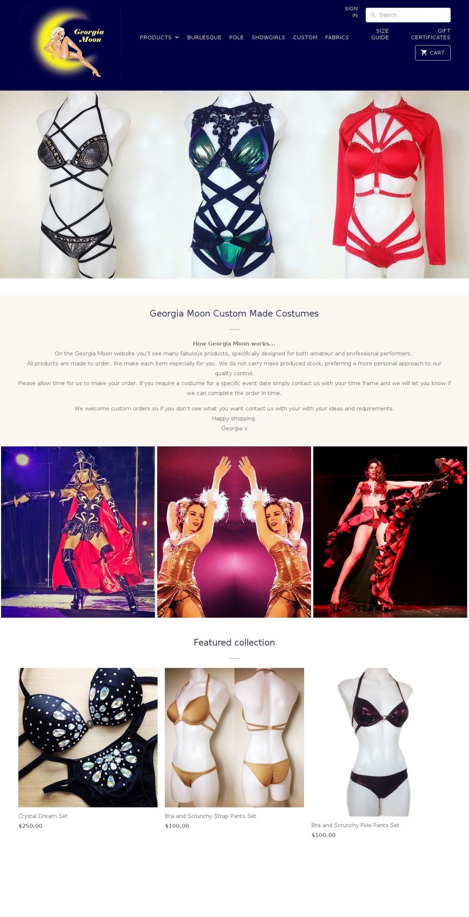 georgiamoon.com.au shopify website screenshot