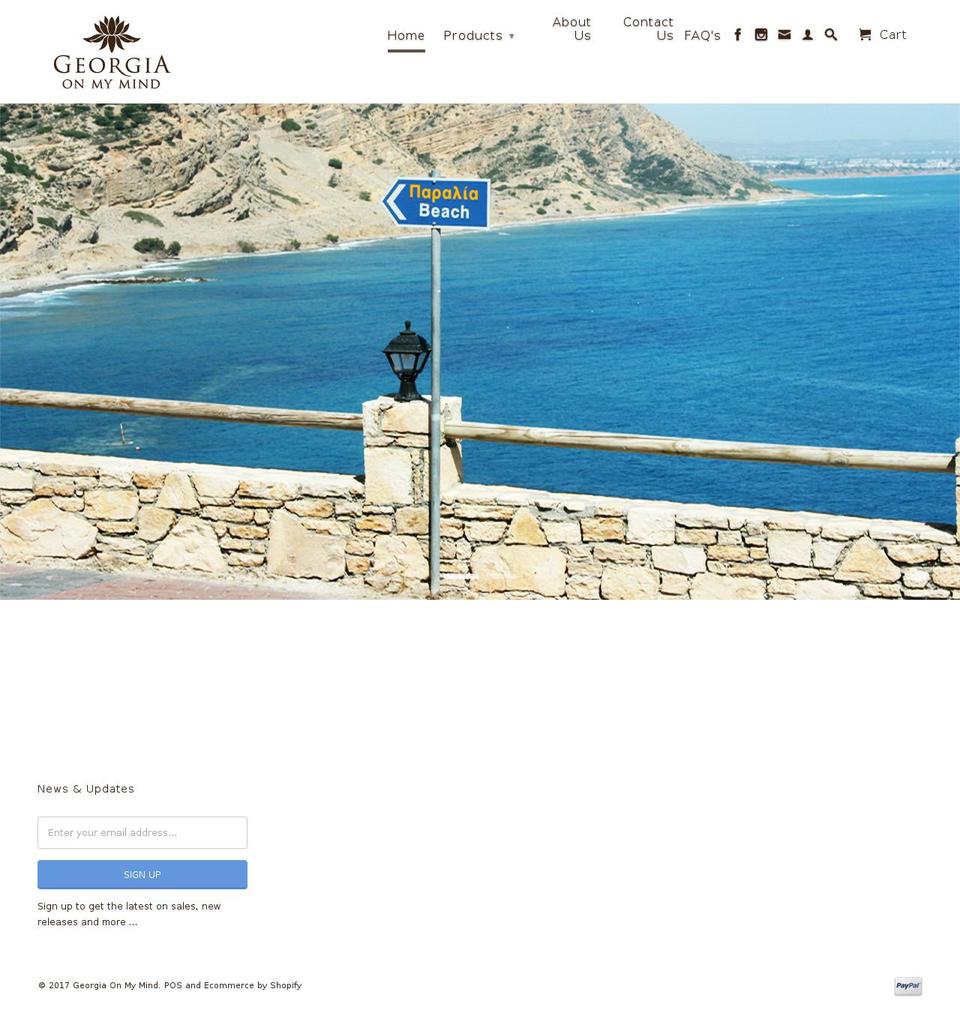 georgiaonmymind.com.au shopify website screenshot