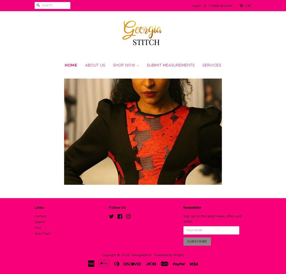 georgiastitch.com — Shopify storefront screenshot