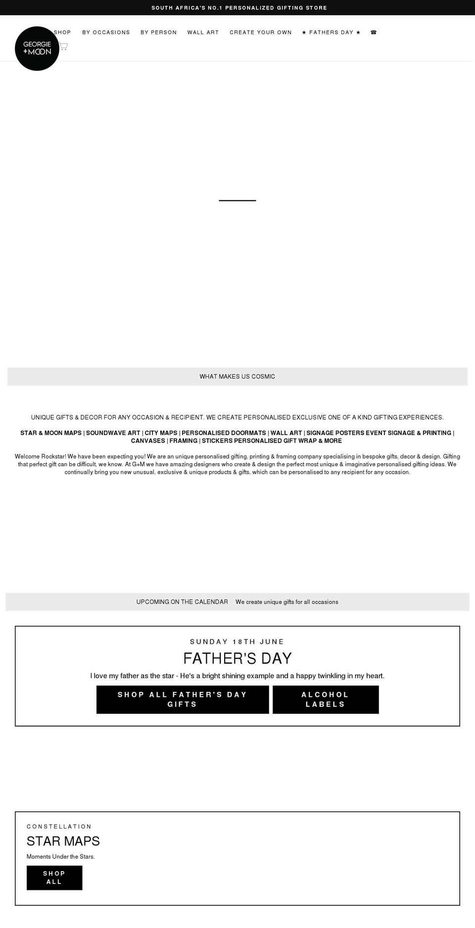 georgieandmoon.com — Shopify storefront screenshot
