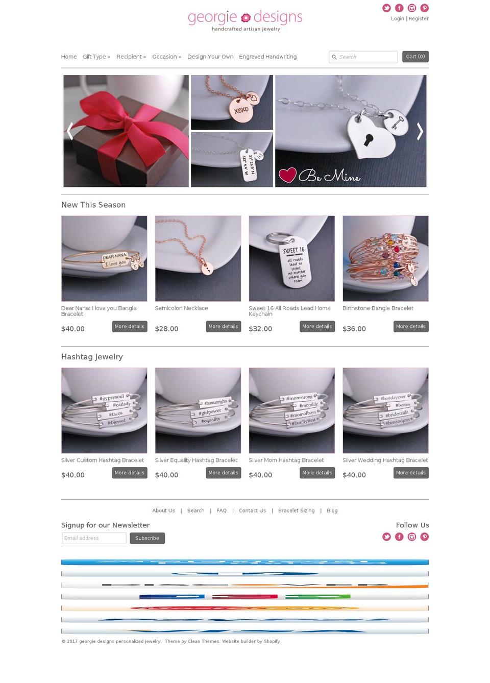 georgiedesigns.com shopify website screenshot