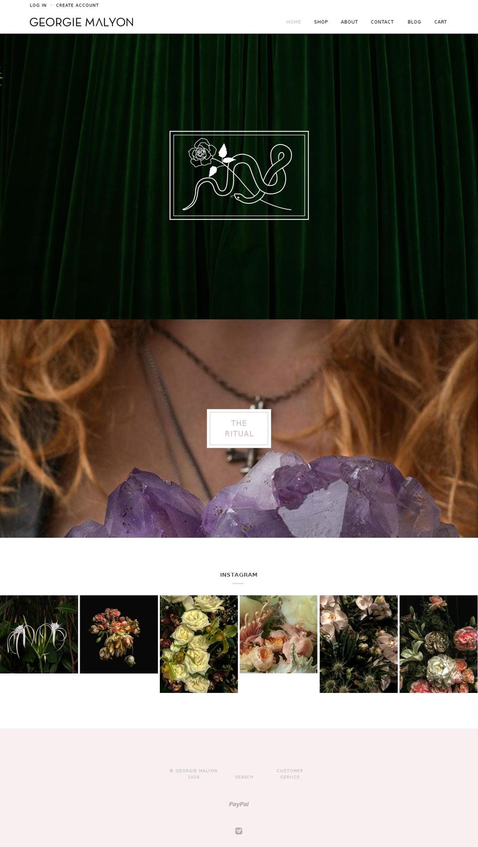 georgiemalyon.com — Shopify storefront screenshot