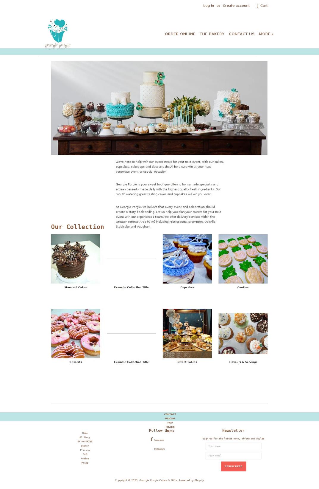 georgieporgie.ca shopify website screenshot