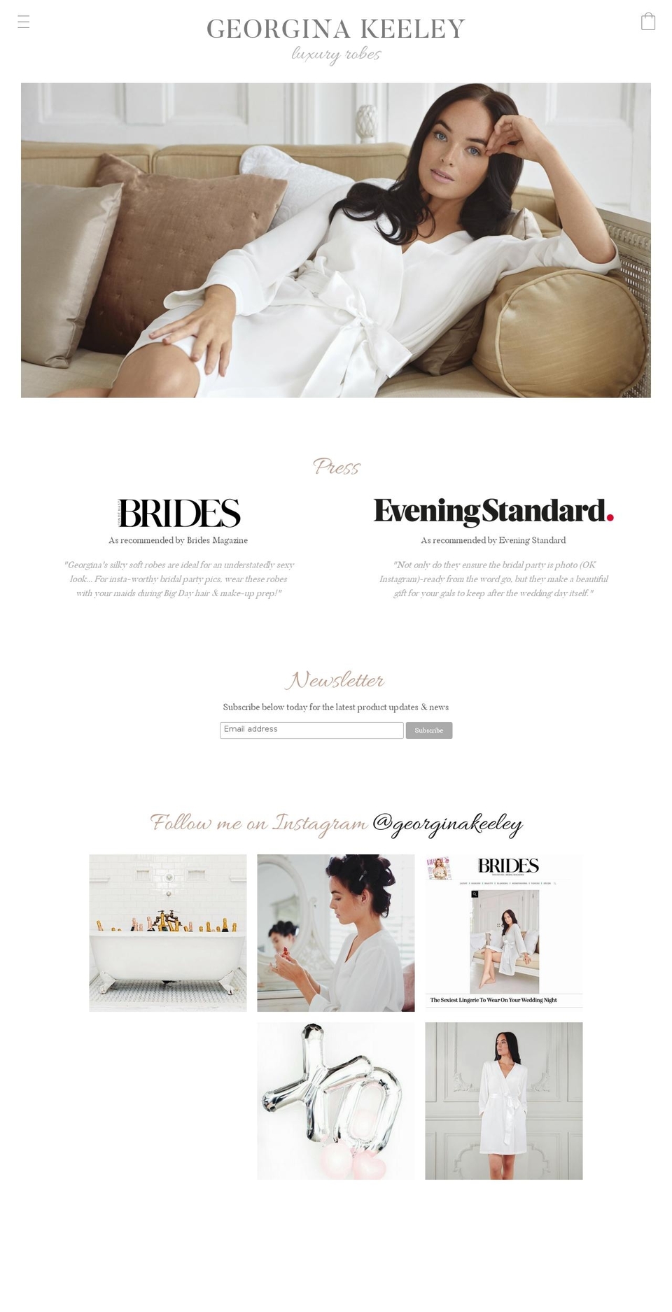 georginakeeley.com — Shopify storefront screenshot