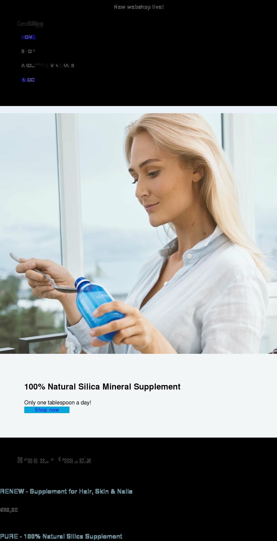 geosilica.com shopify website screenshot