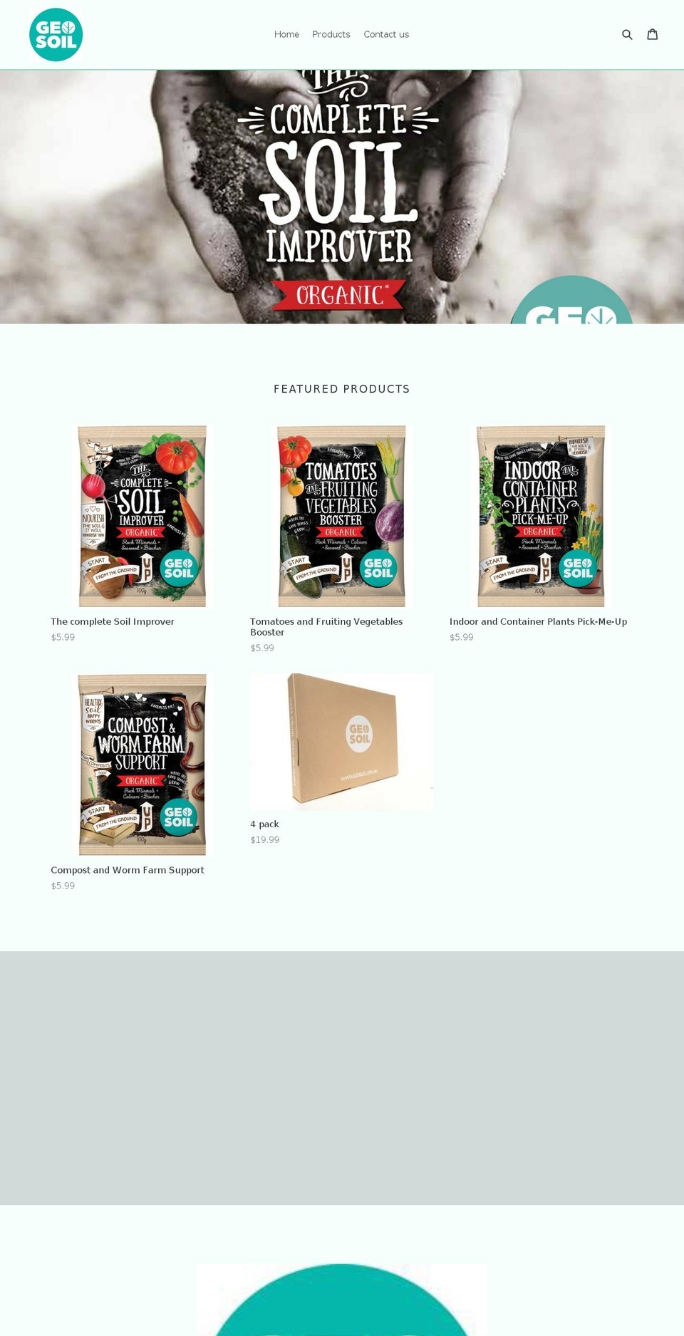geosoil.com.au shopify website screenshot