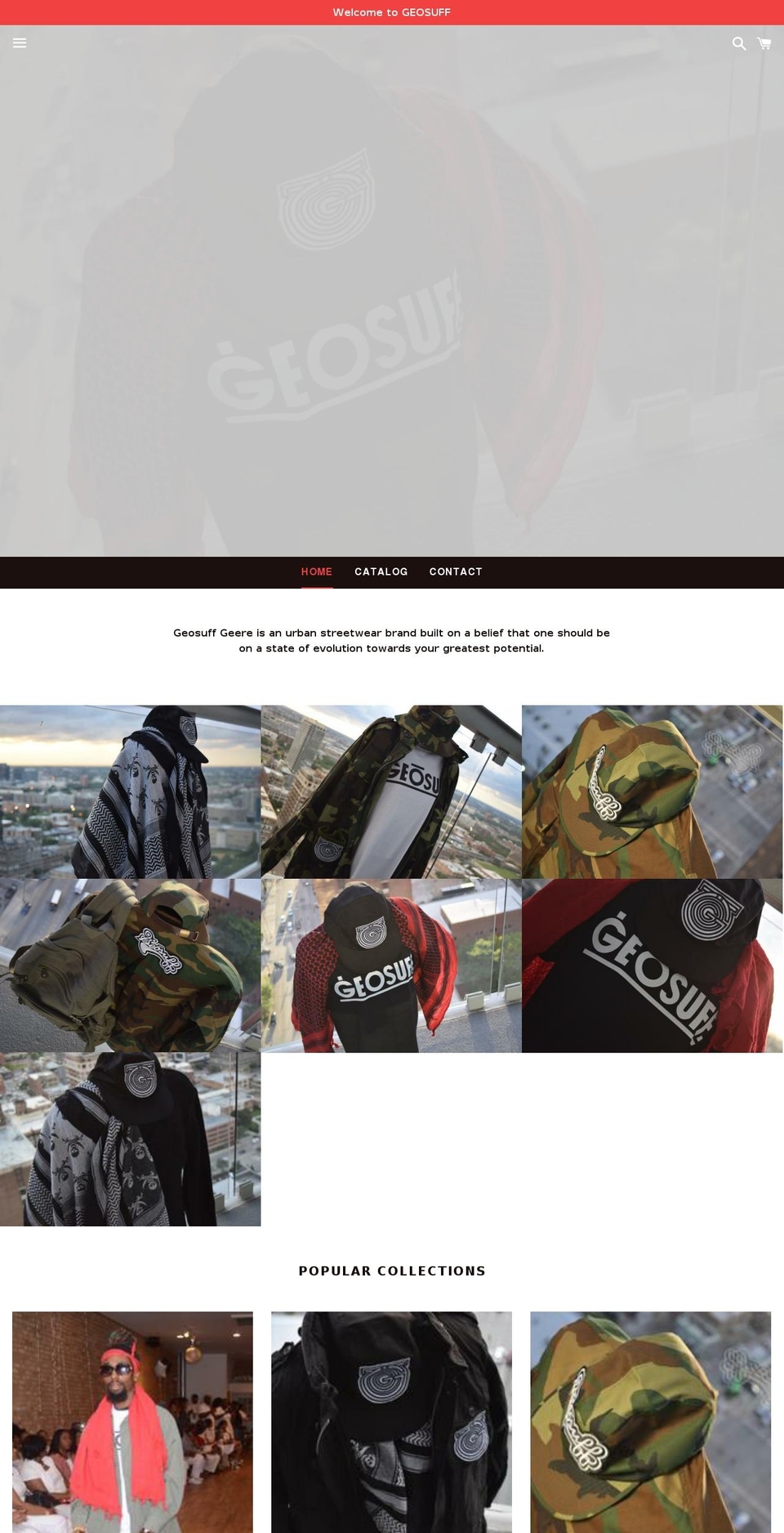 geosuff.com — Shopify storefront screenshot