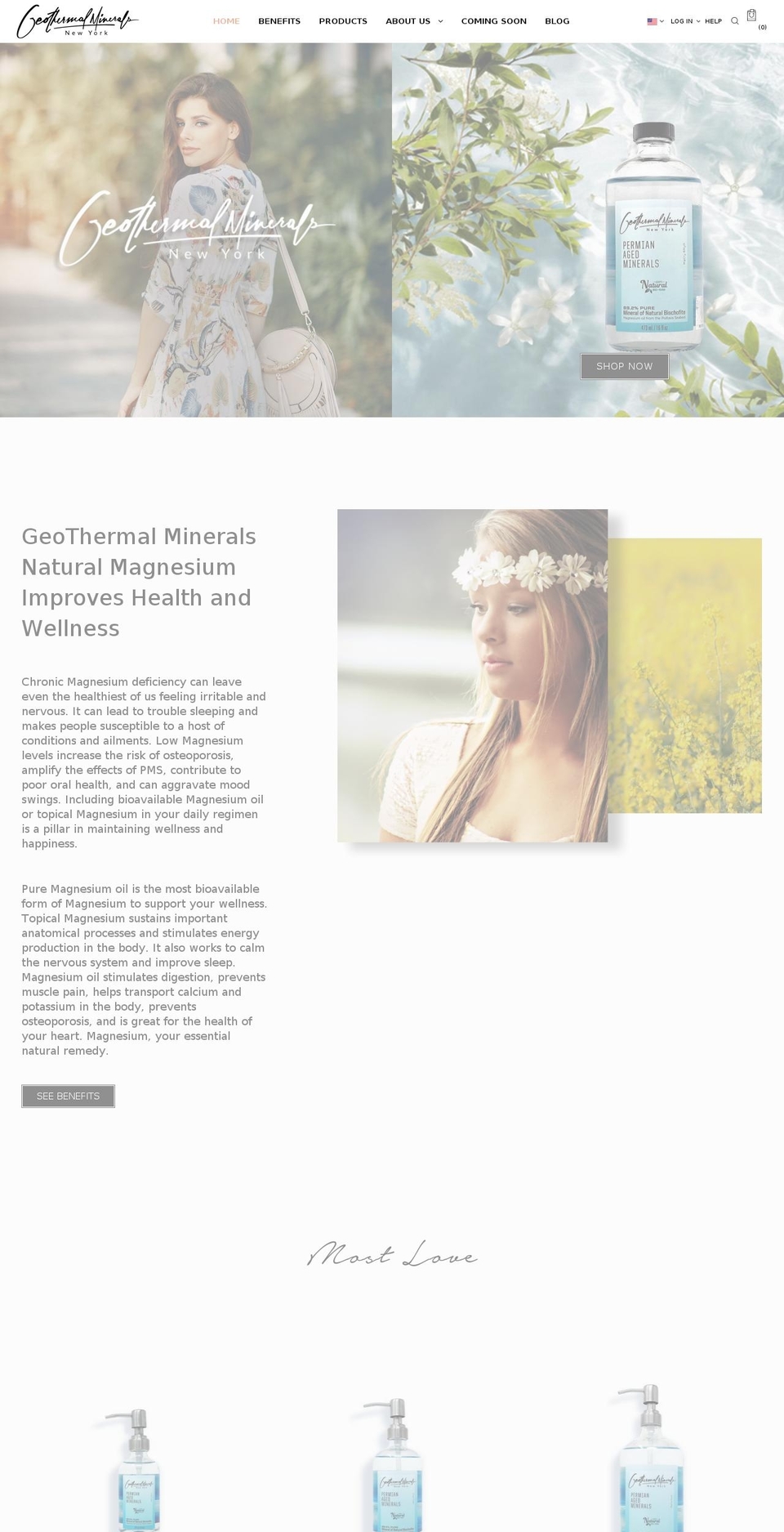 geothermalminerals.com shopify website screenshot