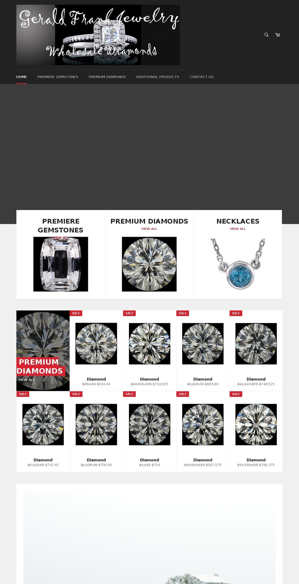 geraldfrankjewelry.com — Shopify storefront screenshot