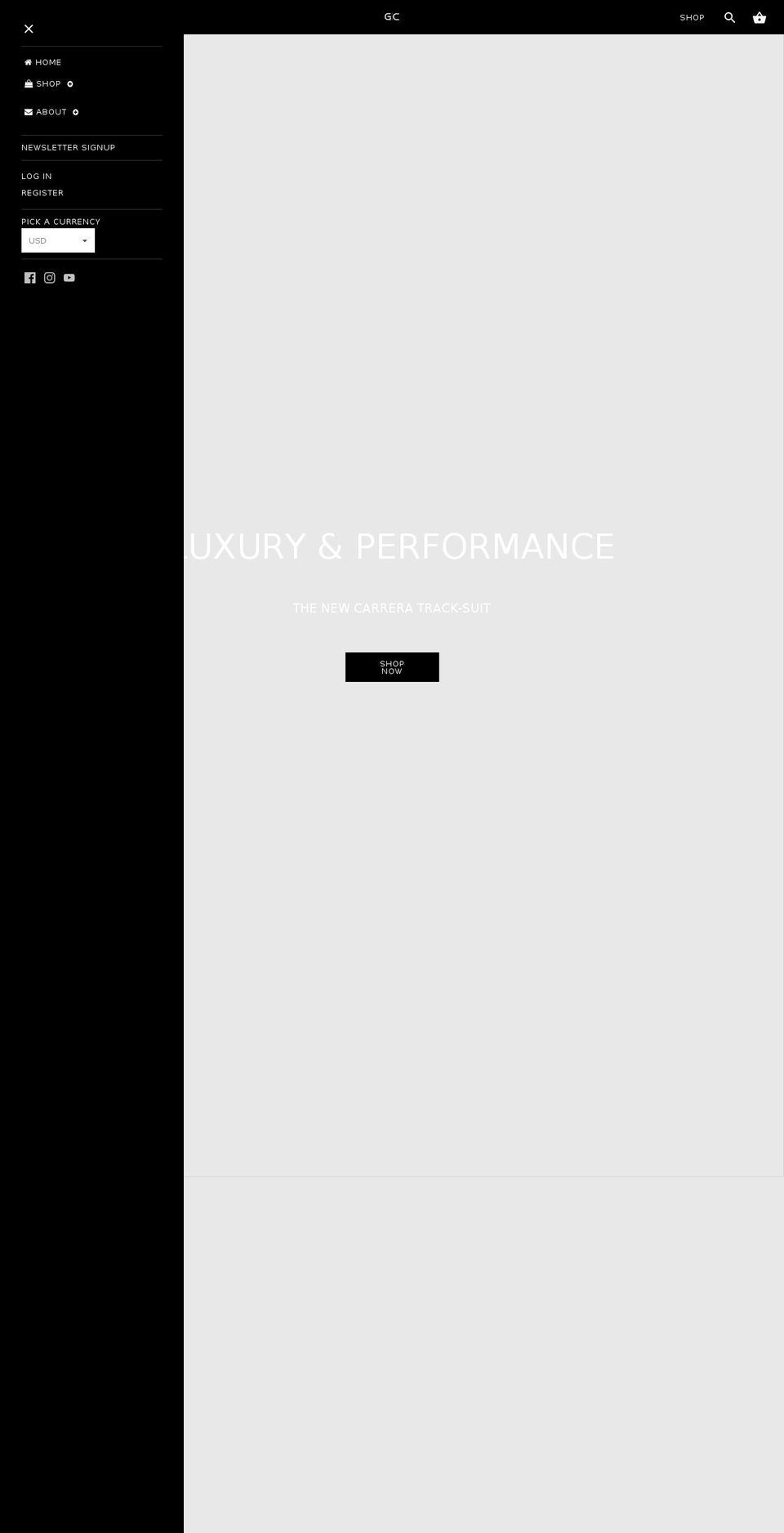 gerardocollection.com — Shopify storefront screenshot