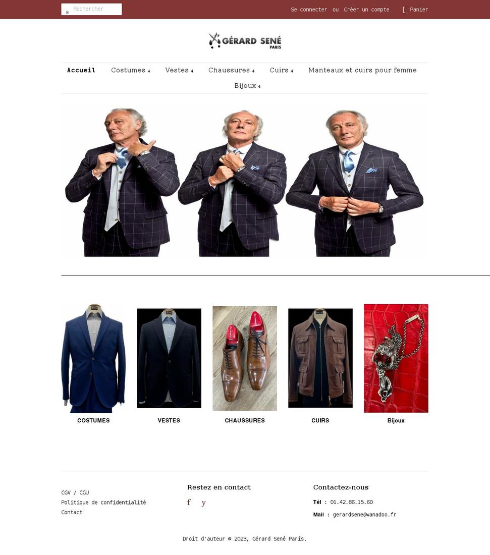 gerardsene.fr shopify website screenshot