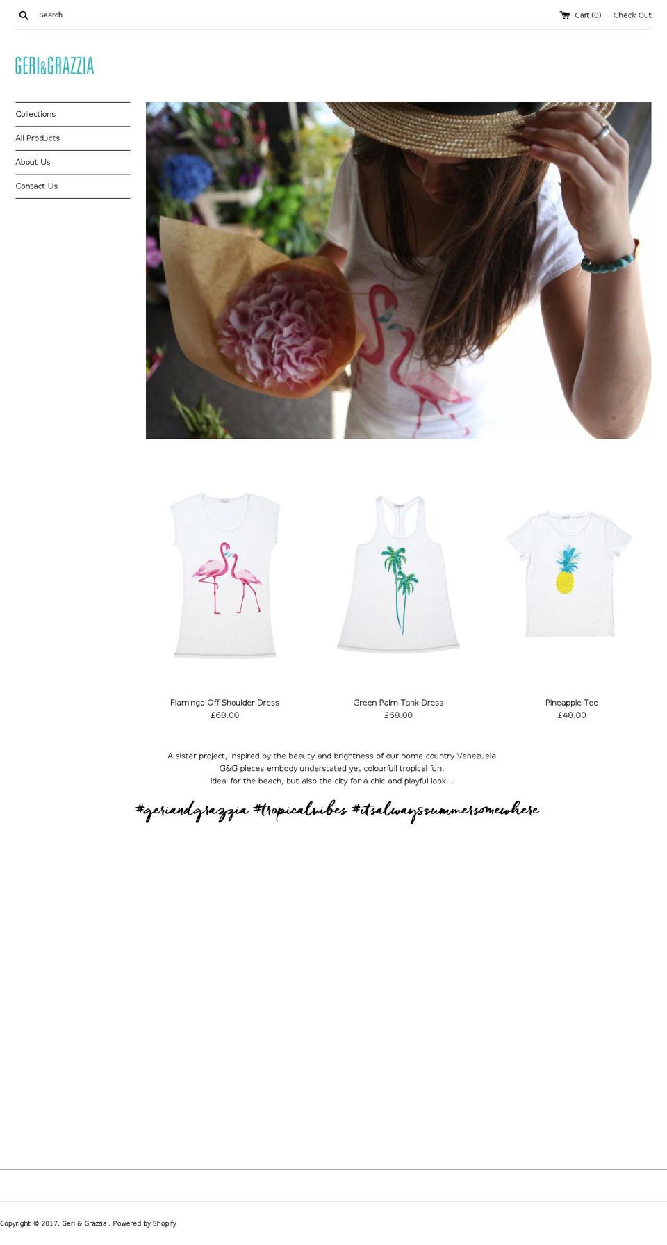 geriandgrazzia.com shopify website screenshot