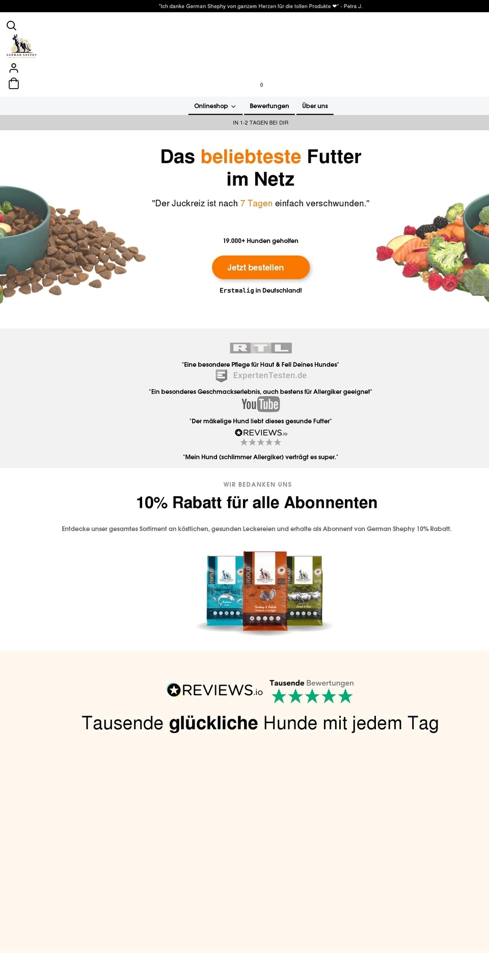 german-shephy.com shopify website screenshot