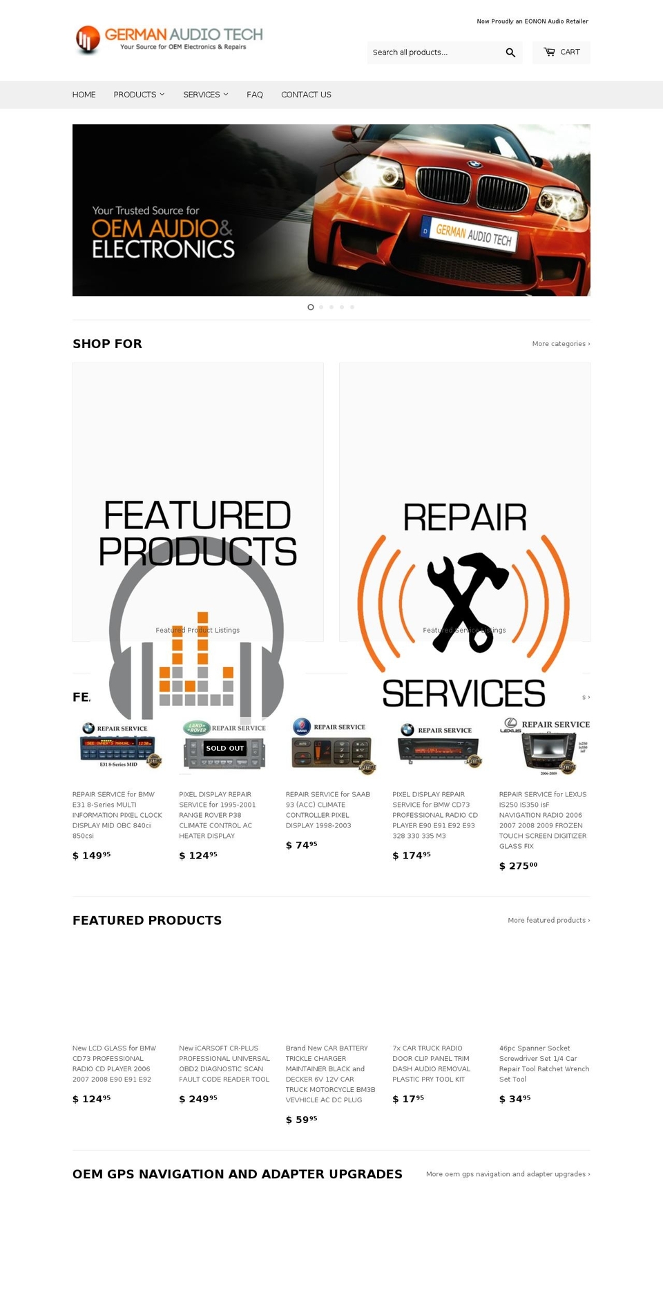 germanaudiotech.com shopify website screenshot