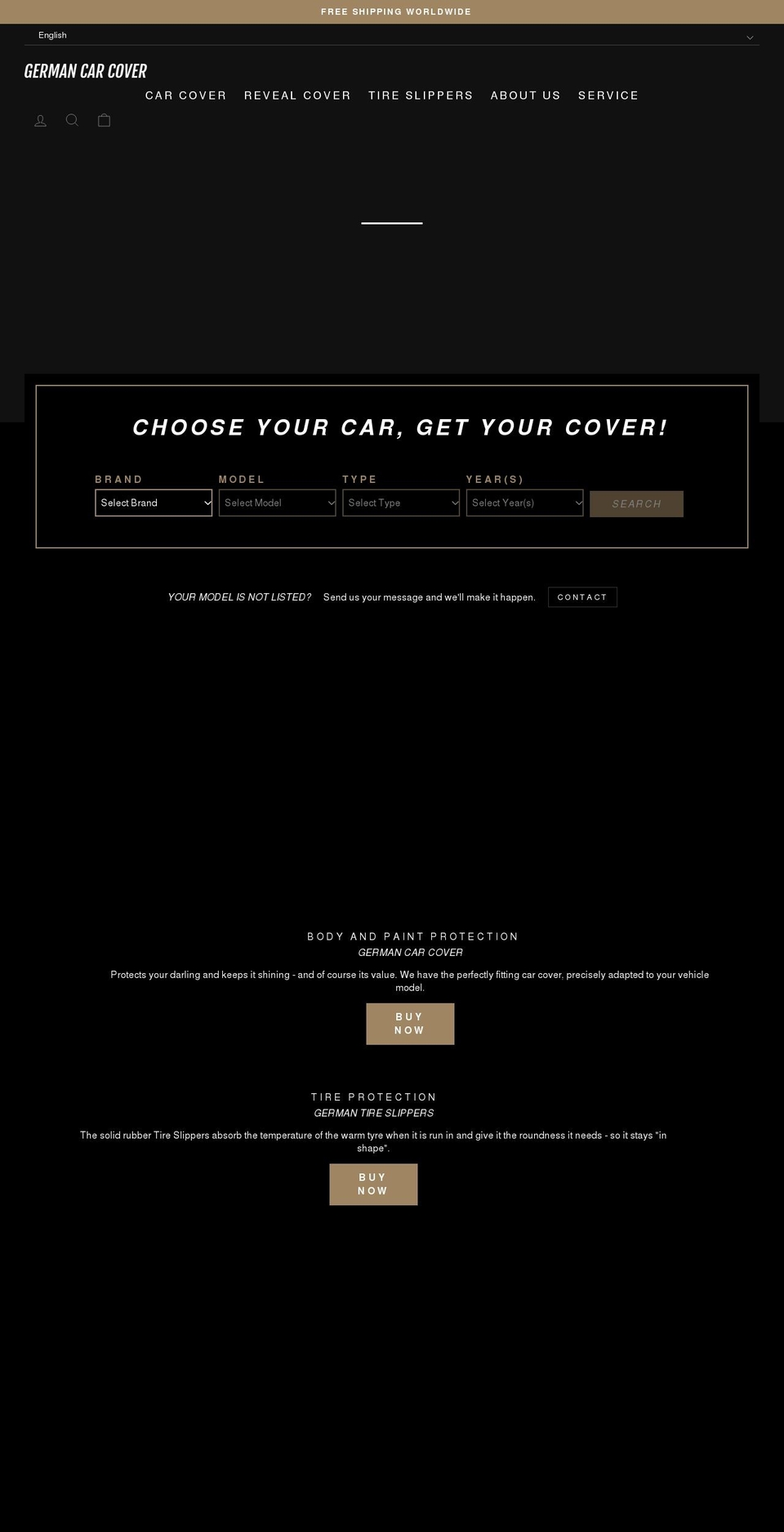 germancarcover.com shopify website screenshot