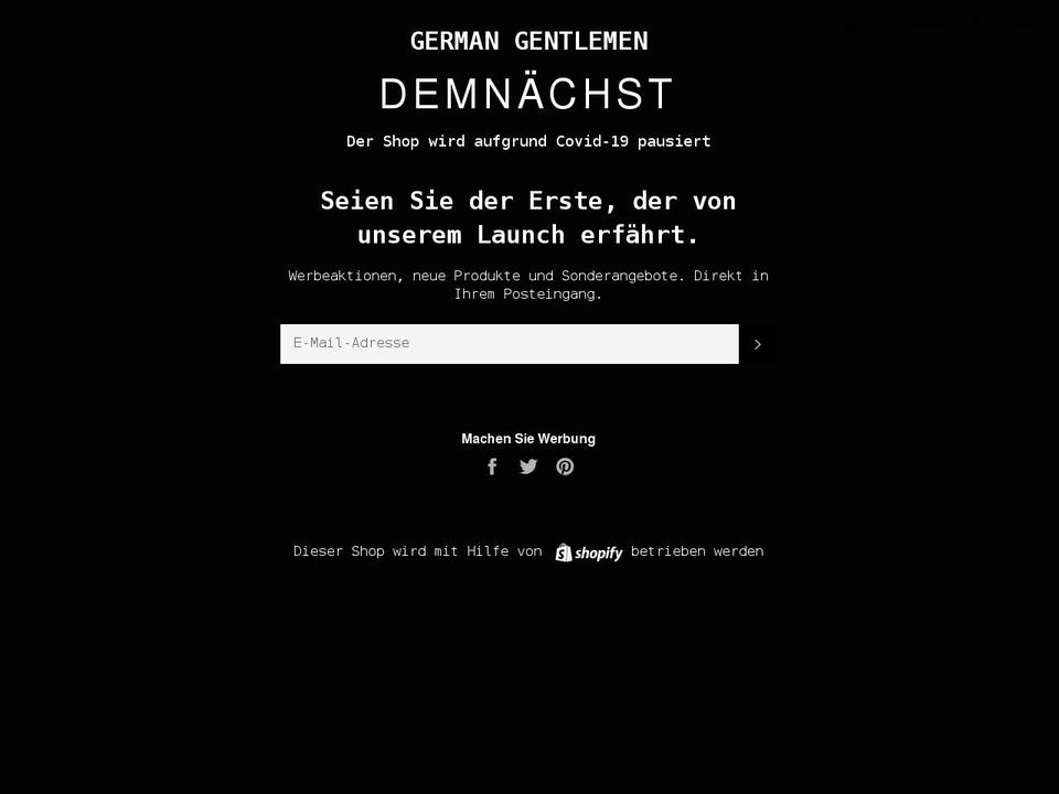 germangentlemen.de shopify website screenshot