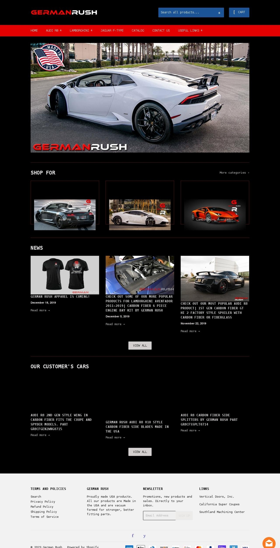 germanrush.com shopify website screenshot