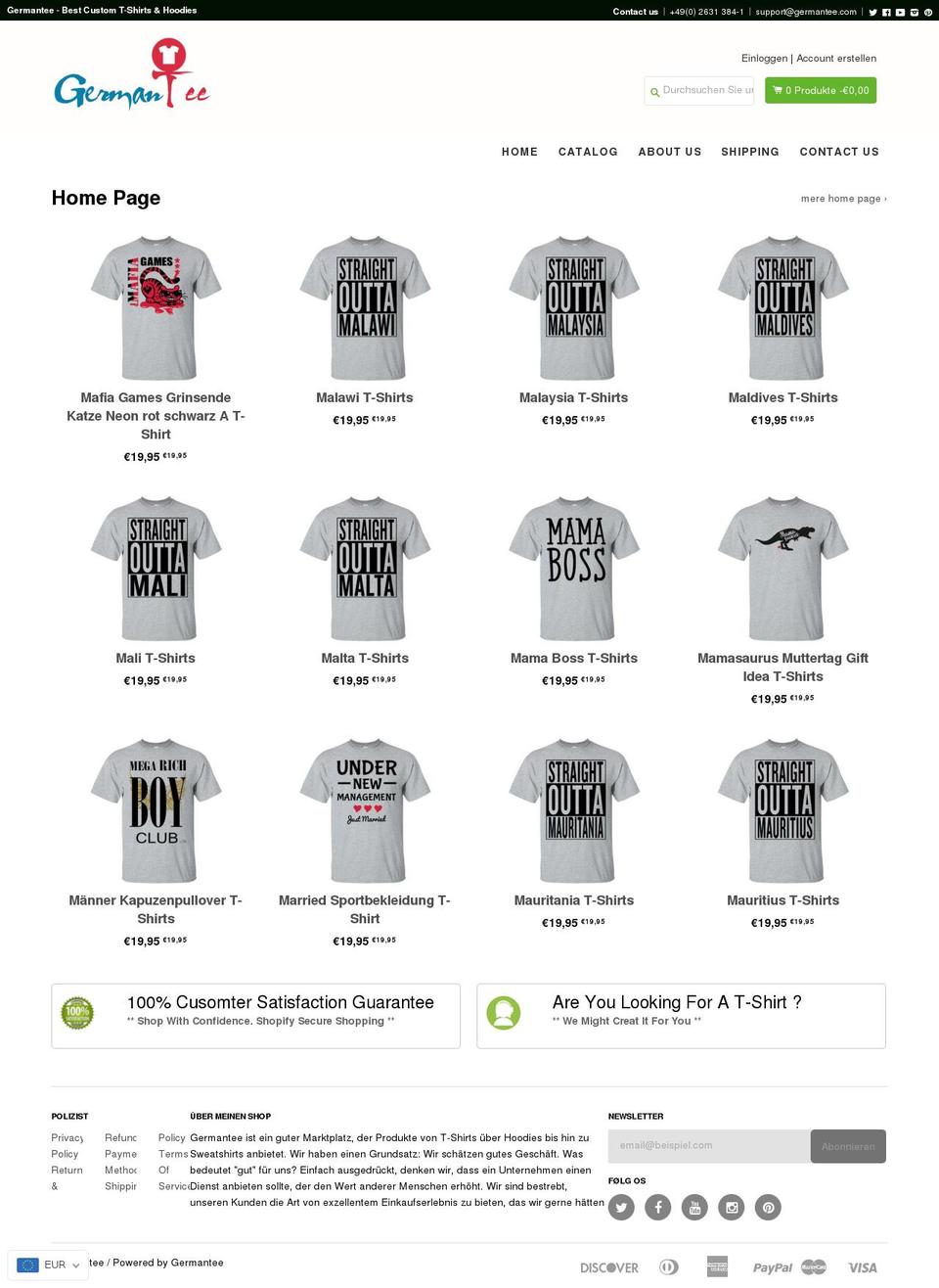 germantee.com — Shopify storefront screenshot