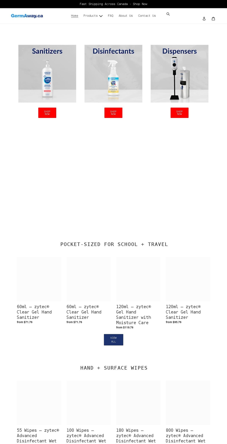 germaway.ca shopify website screenshot