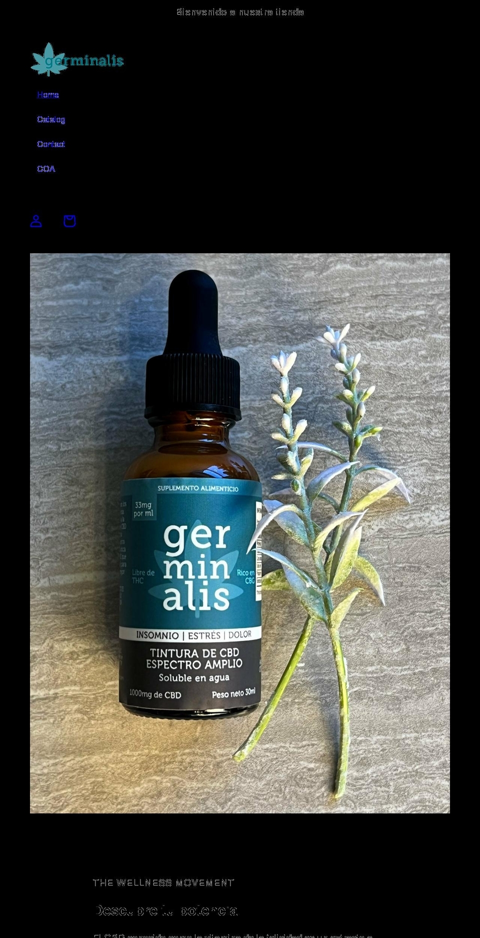 germinaliscbd.com shopify website screenshot