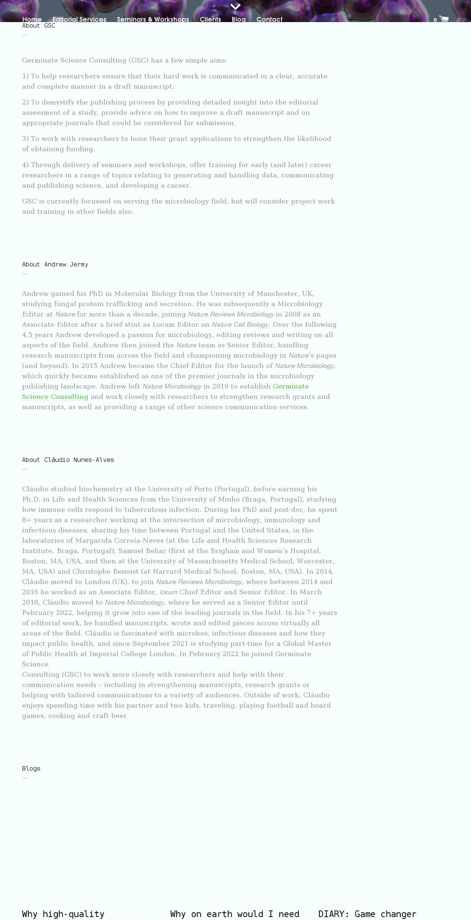 germinatescience.com shopify website screenshot