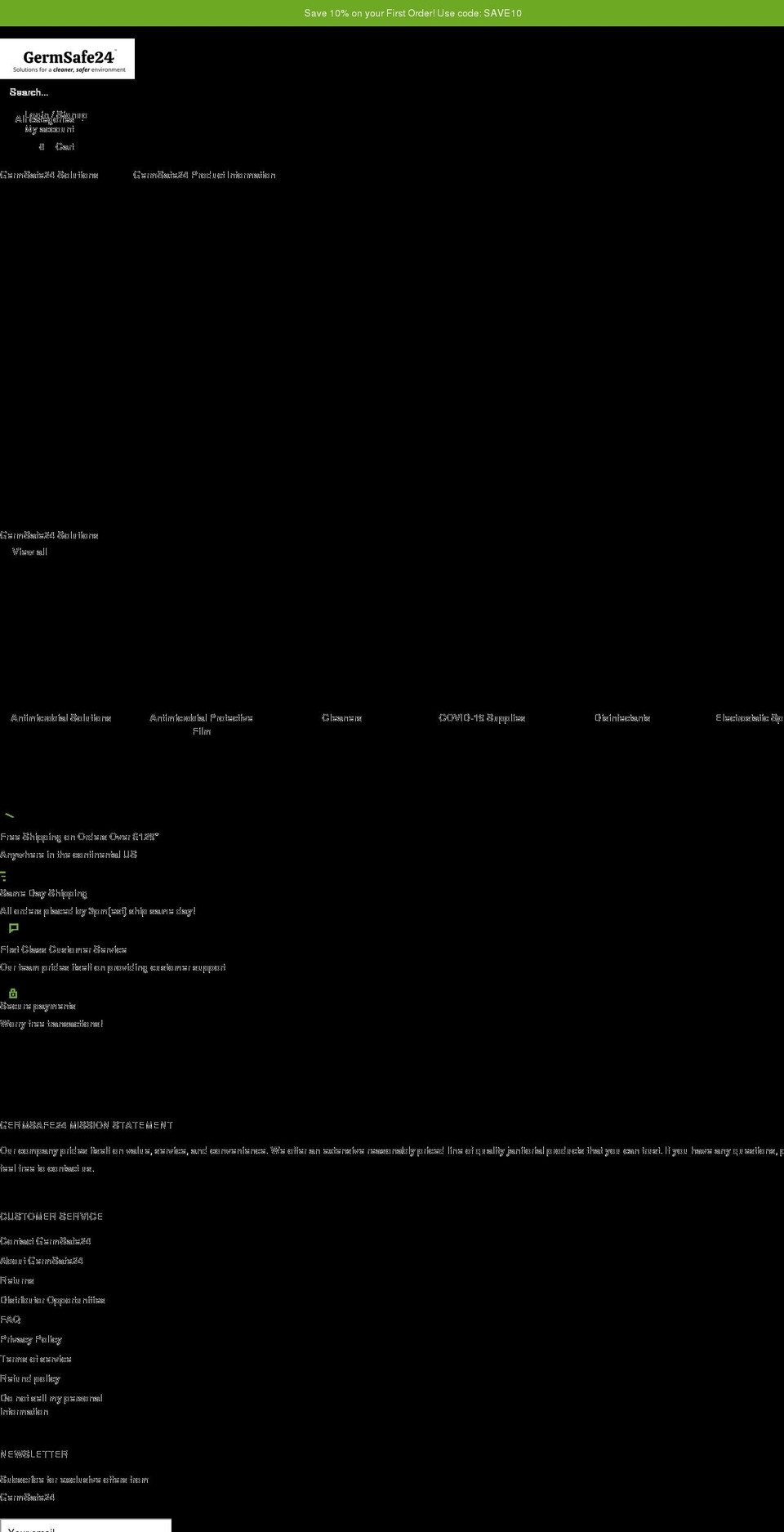 germsafe24.com shopify website screenshot