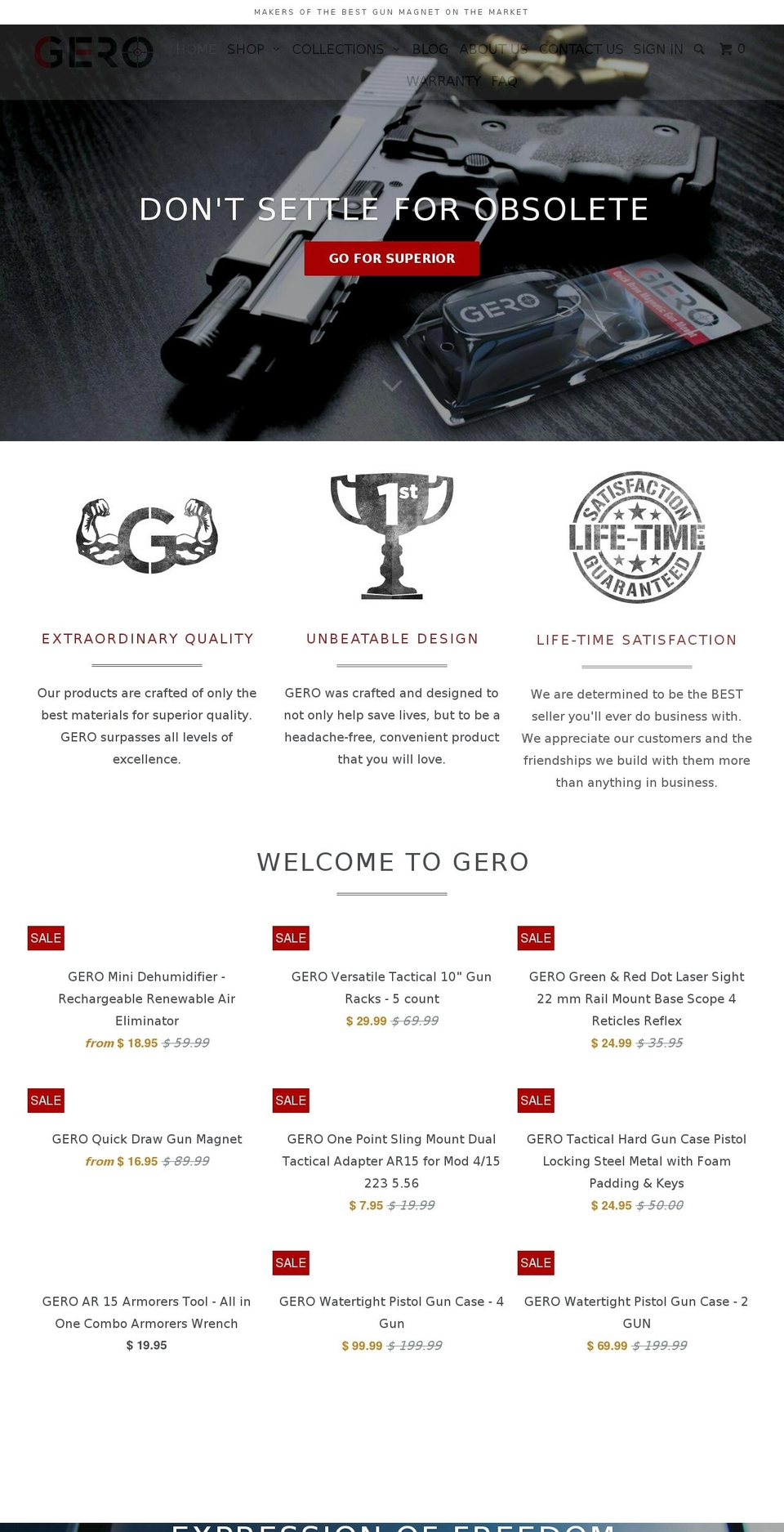 gerogun.com shopify website screenshot