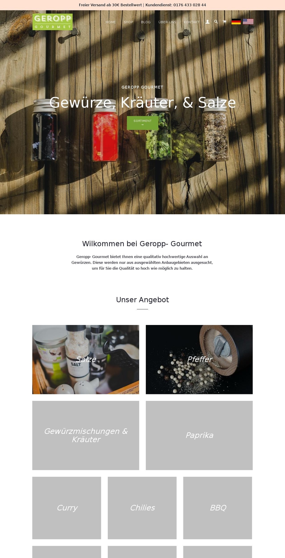 geropp-gourmet.com — Shopify storefront screenshot