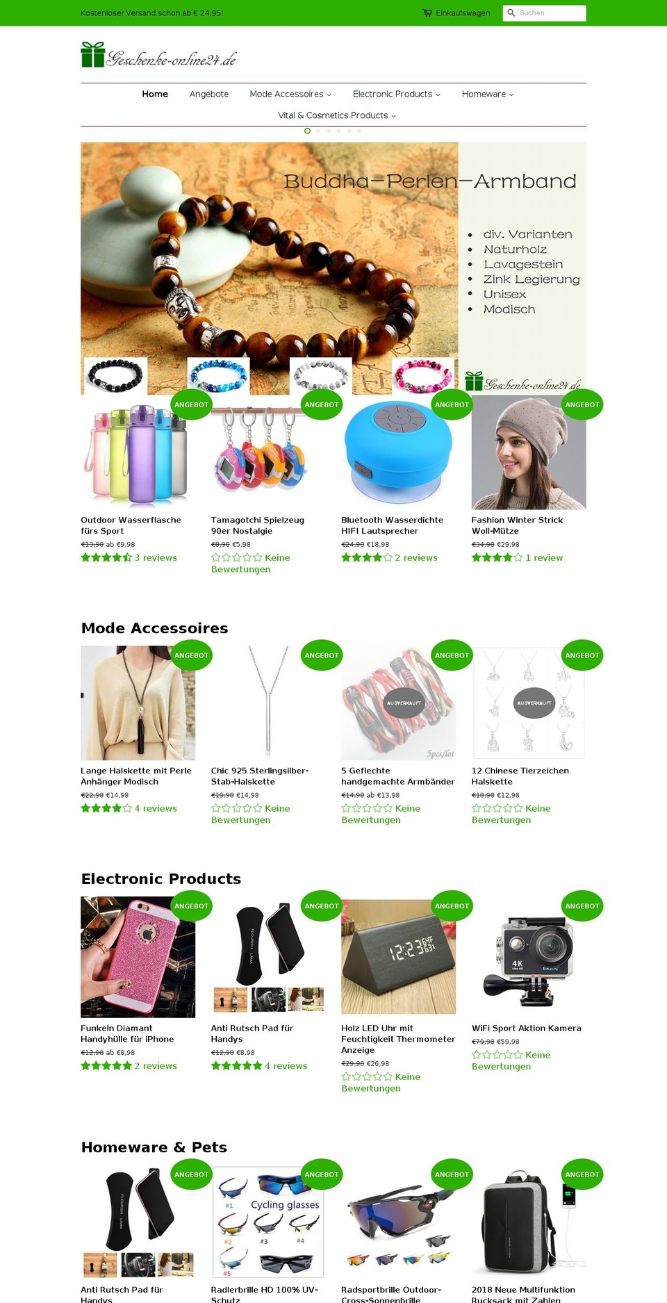 geschenke-online24.de shopify website screenshot