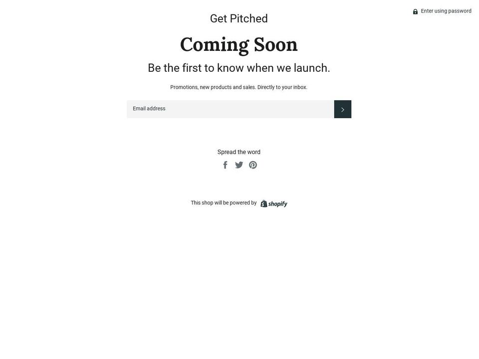 get-pitched.com — Shopify storefront screenshot