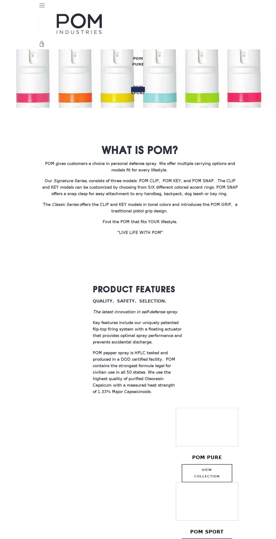 get-pom.com — Shopify storefront screenshot