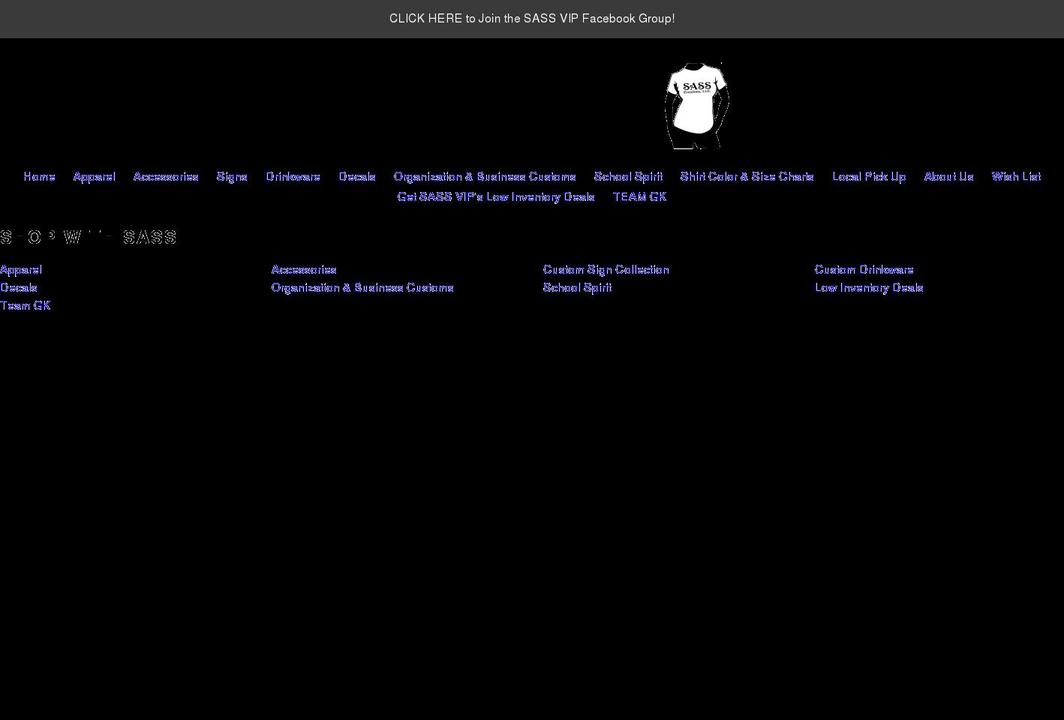 get-sass.com shopify website screenshot