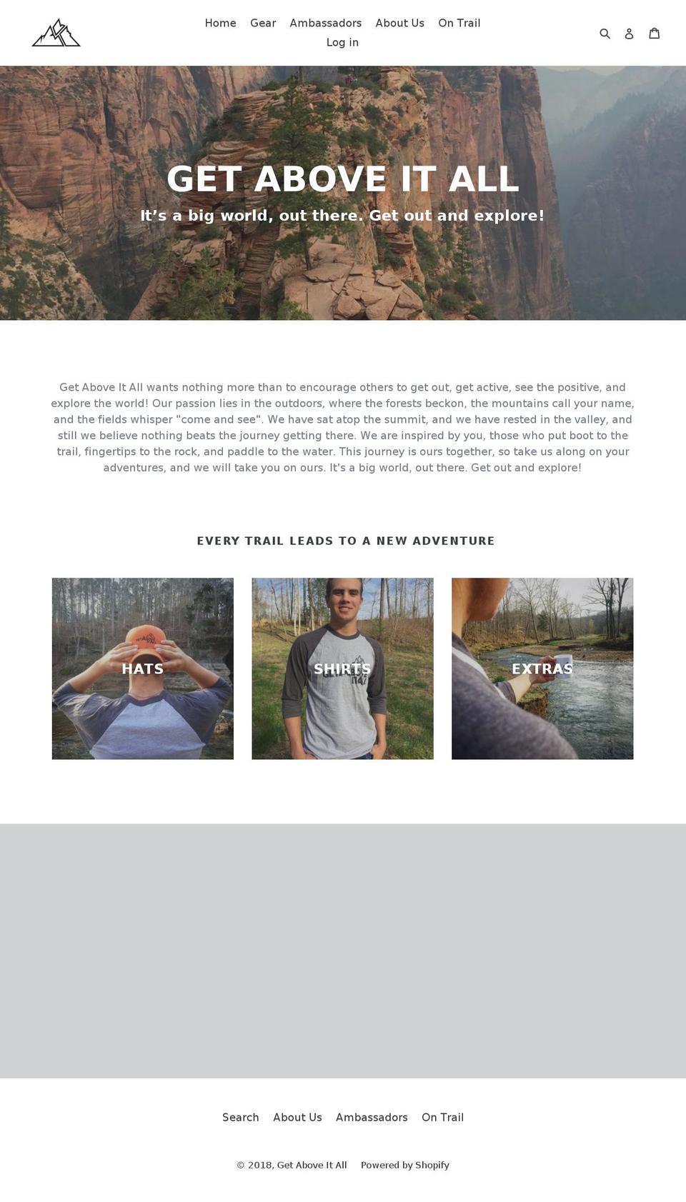 getaboveitall.com — Shopify storefront screenshot