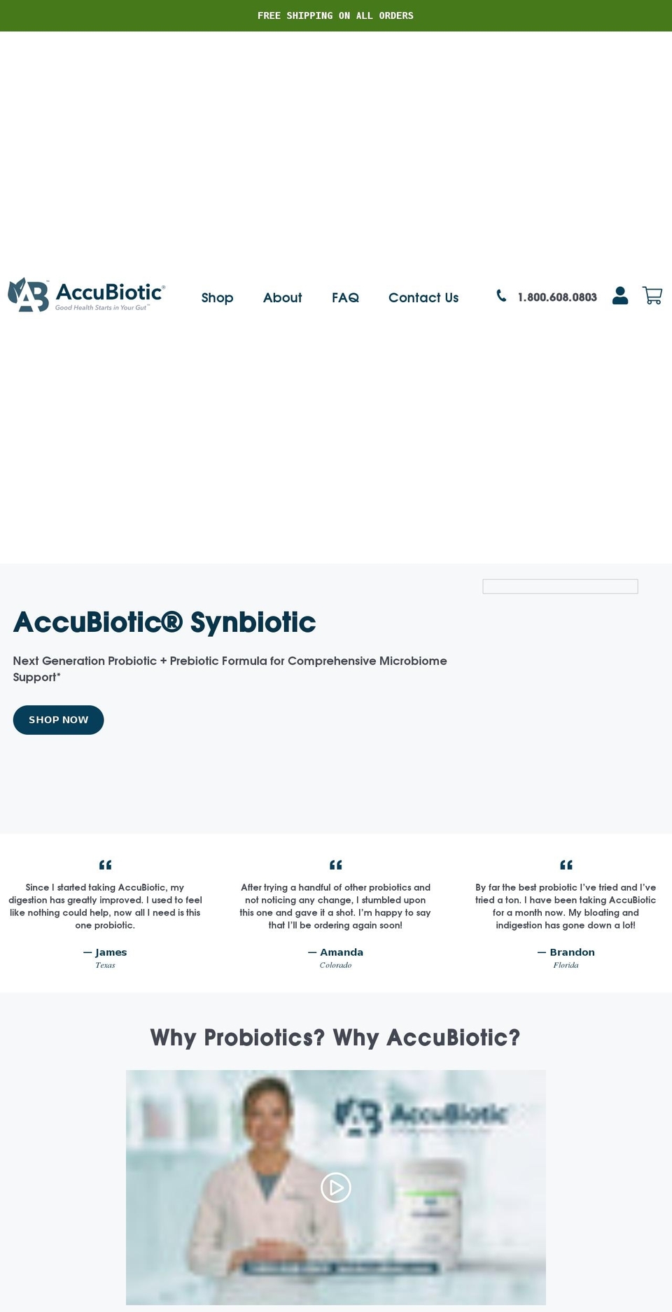 getaccubiotic.com shopify website screenshot