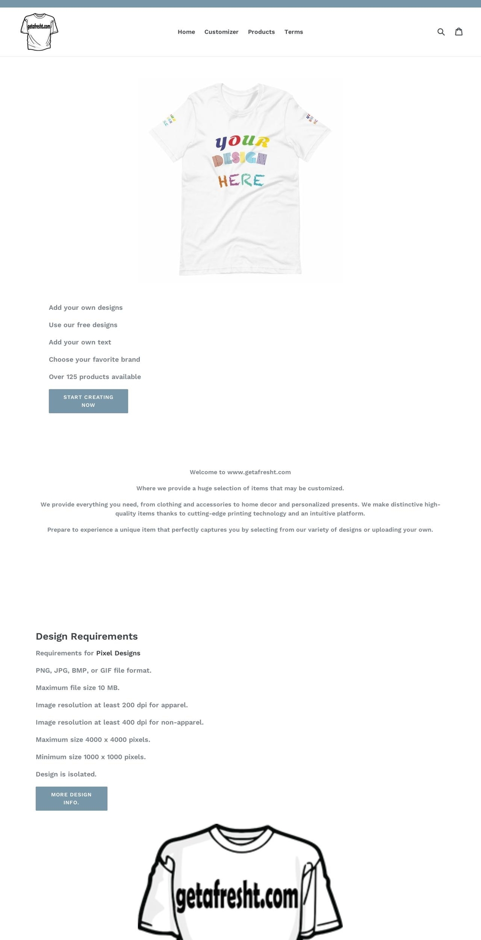 getafresht.com — Shopify storefront screenshot