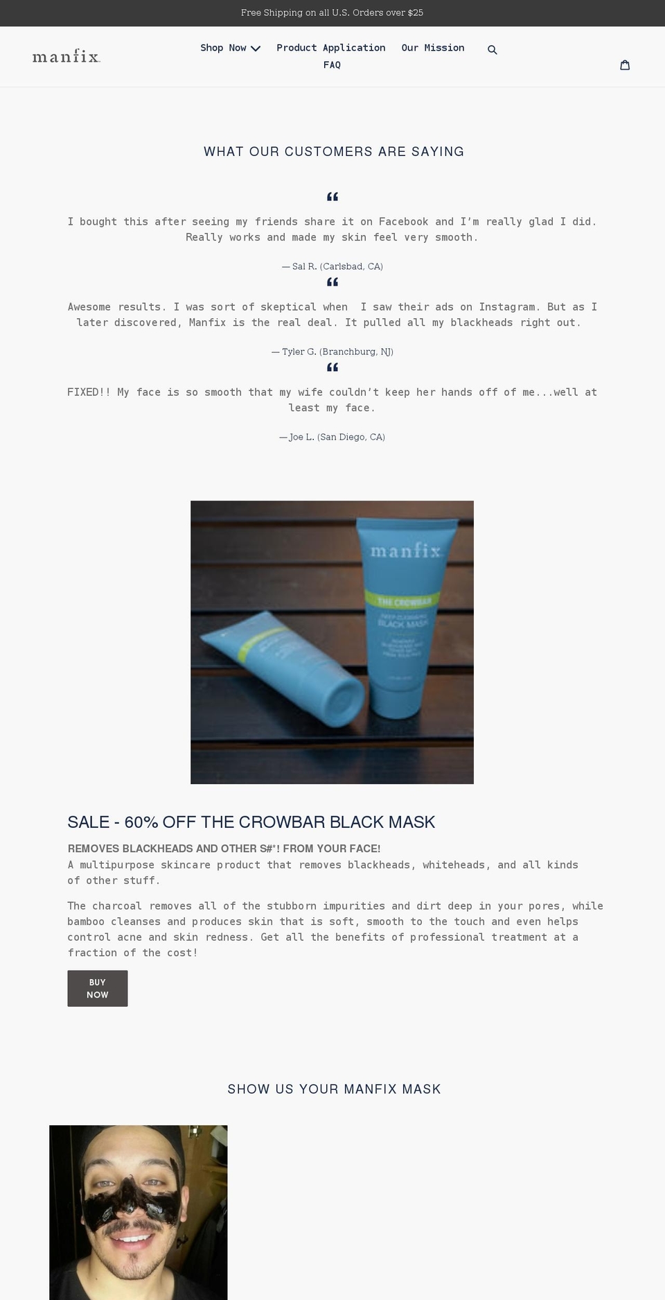 getamanfix.com shopify website screenshot