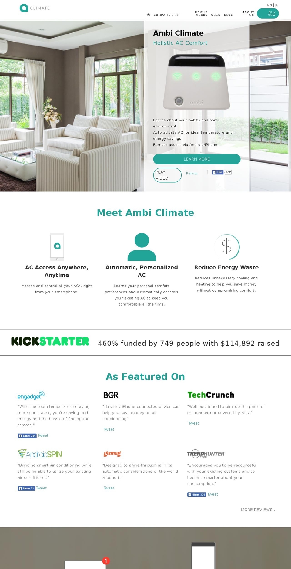 getambi.com shopify website screenshot