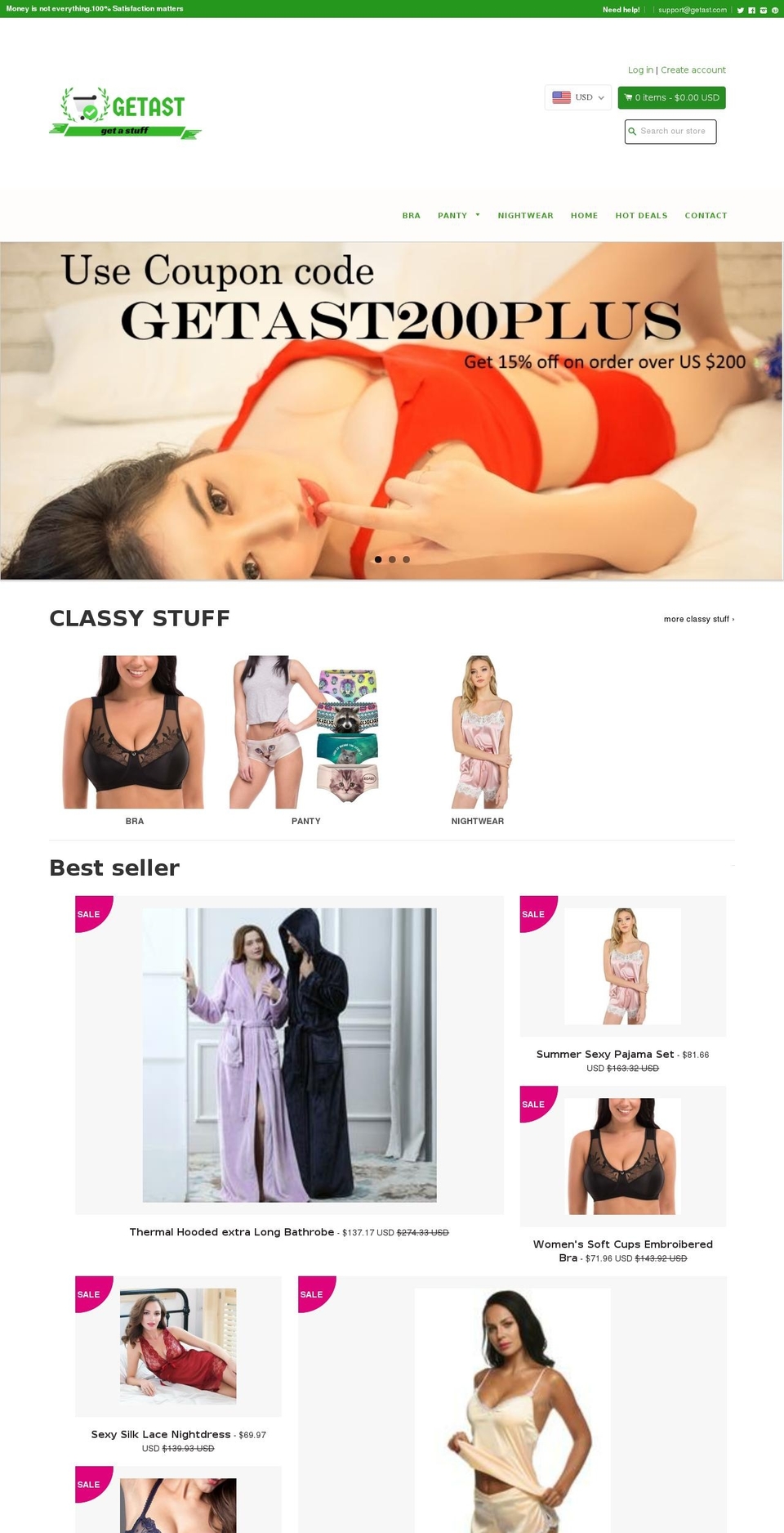 shopify-booster-theme Shopify theme site example getast.com