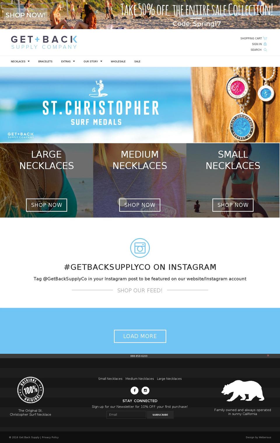 getbacksupplyco.com shopify website screenshot