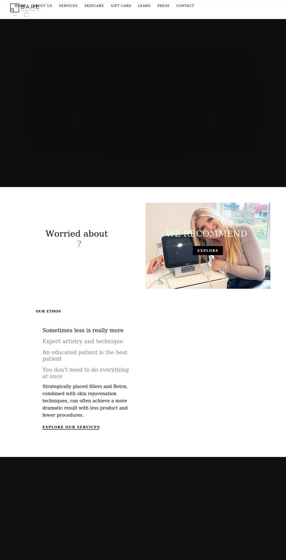 getbare.com shopify website screenshot