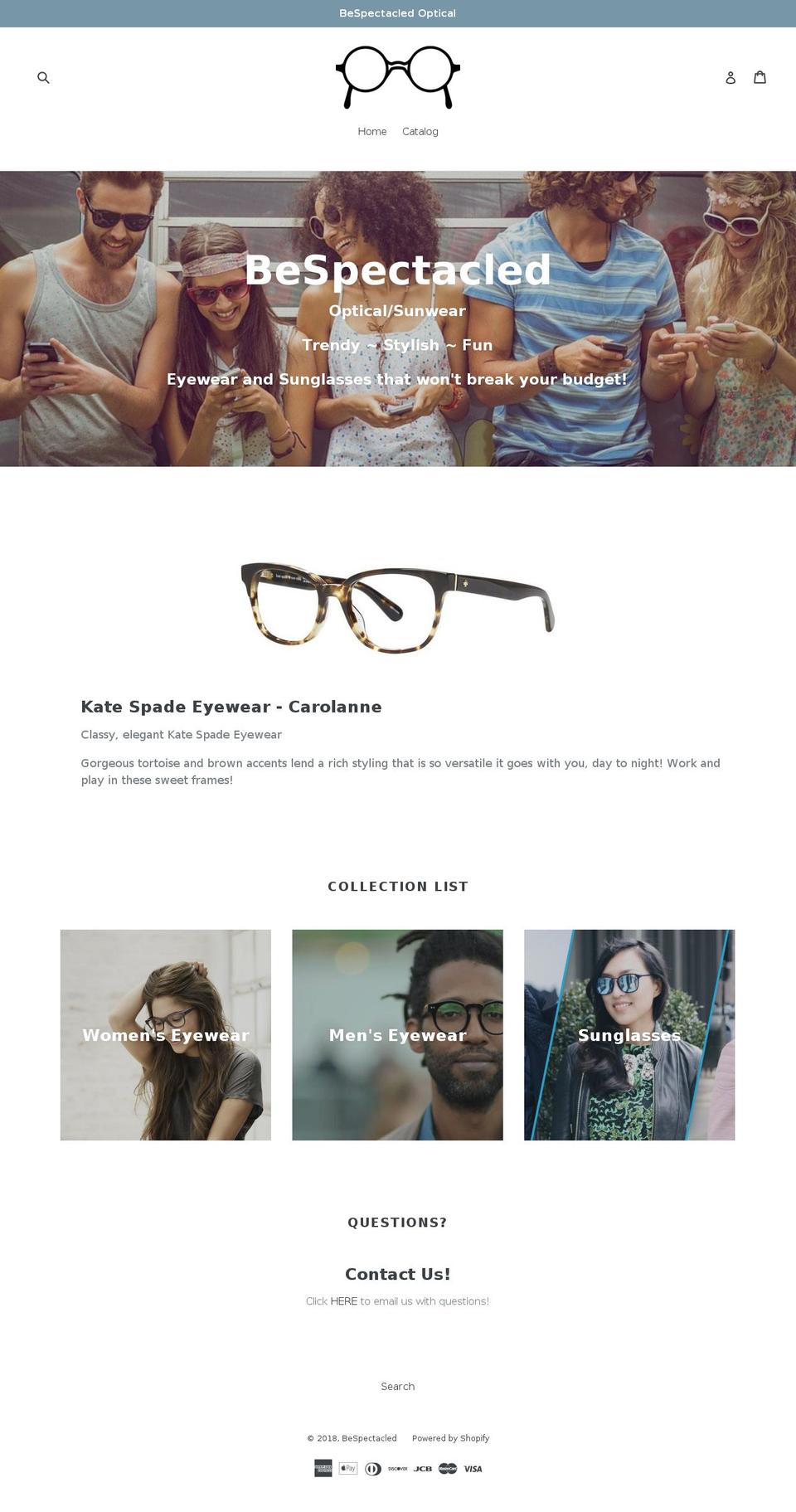getbespectacled.com — Shopify storefront screenshot