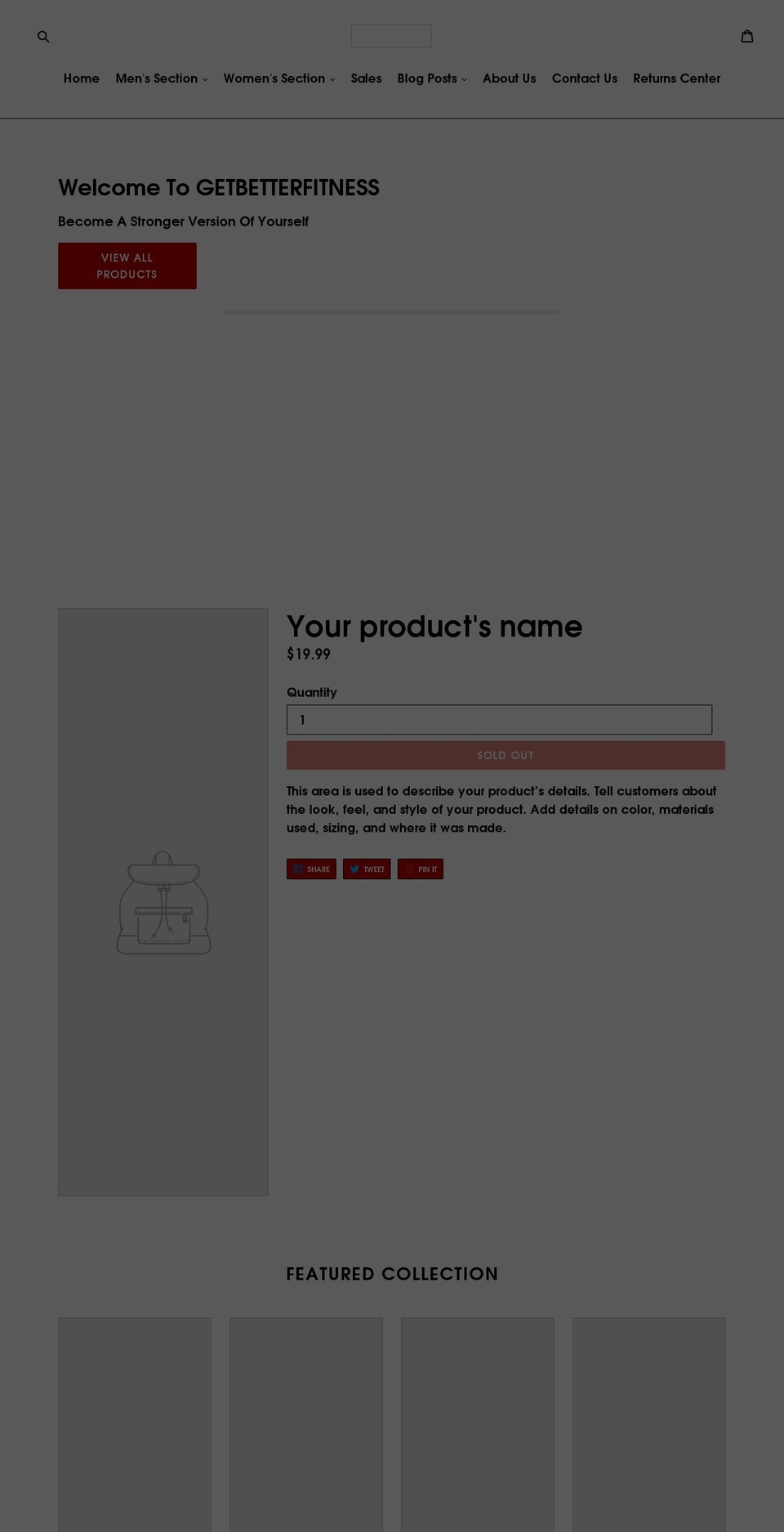 getbetterfitness.net shopify website screenshot