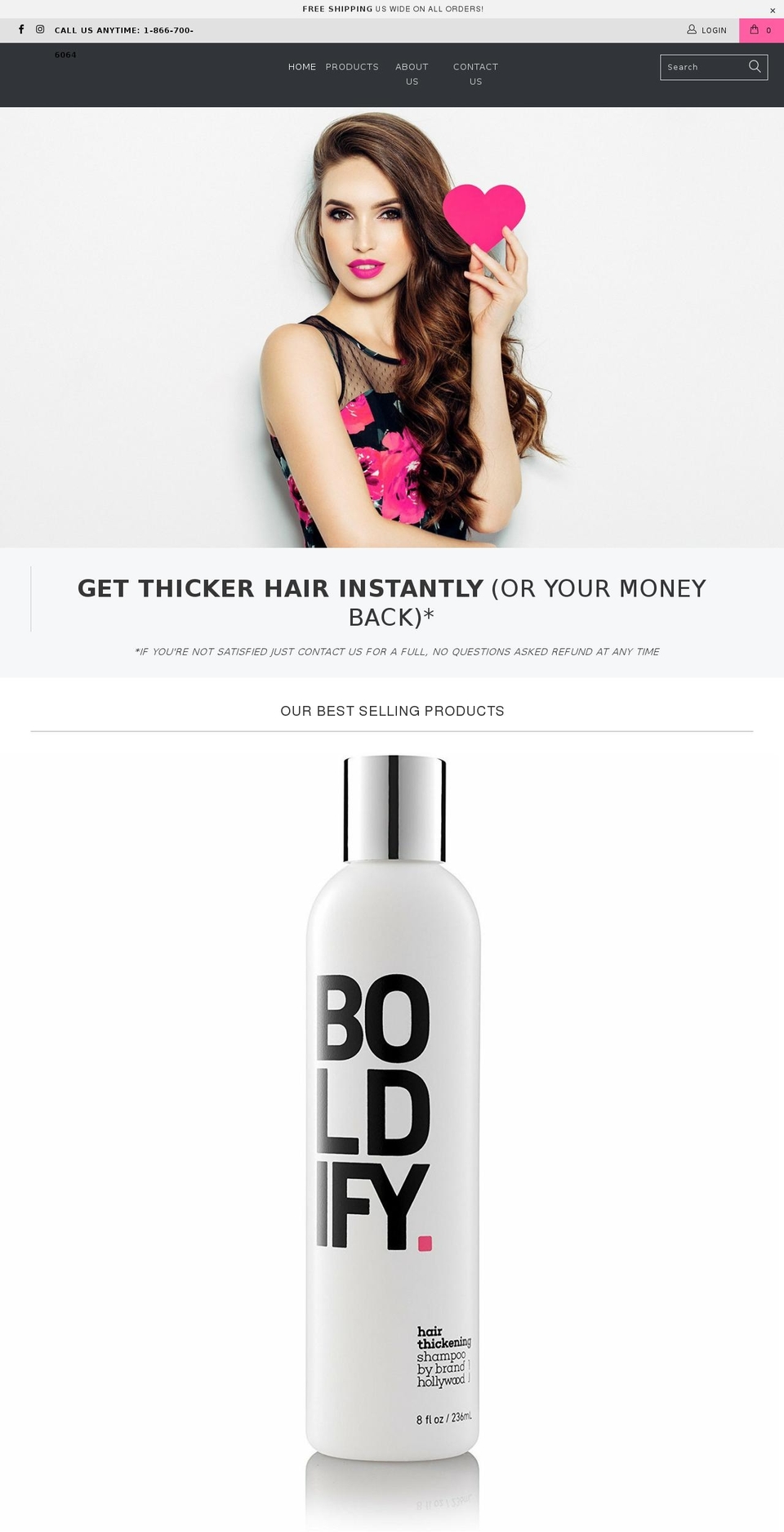 GetBoldify Turbo Theme Shopify theme site example getboldify.com